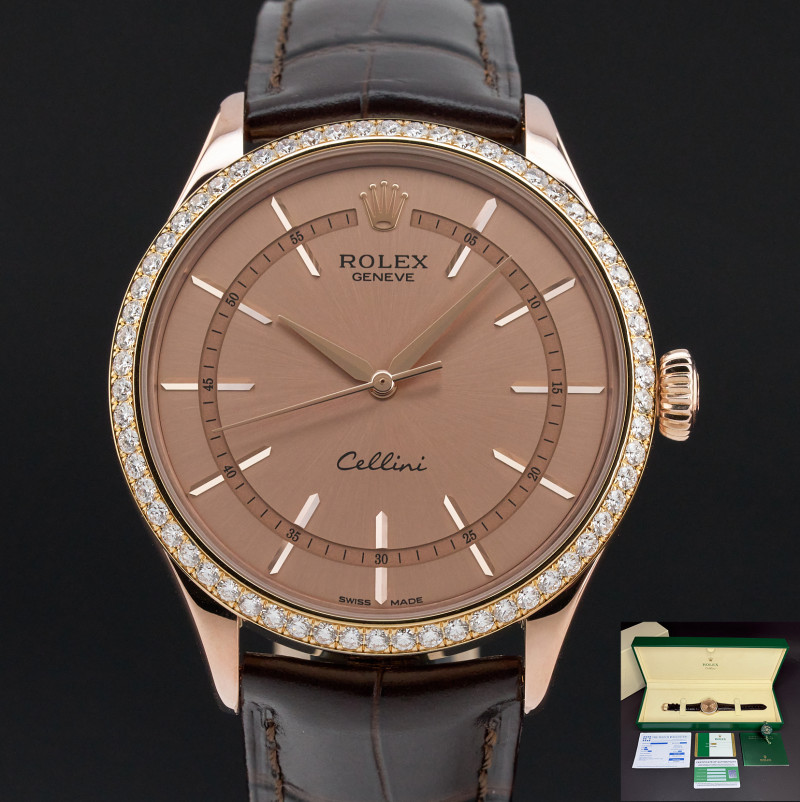 Rolex Cellini Time, 50705, 39mm, 2019, Rose gold, Everose dial, Fullset, 1y warranty