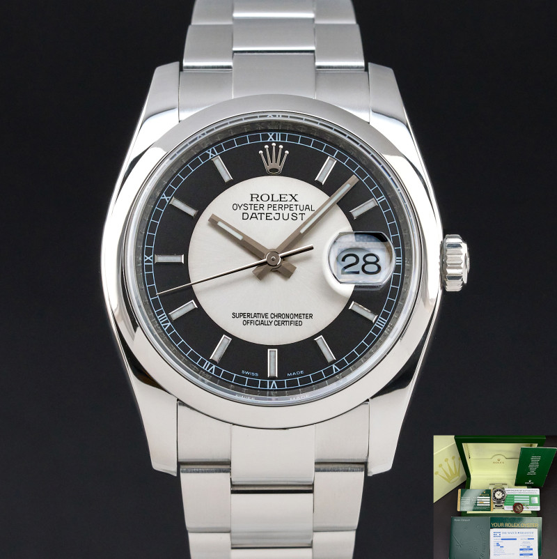 Rolex Datejust, 116200, 36mm, 2008, Steel, Black Tuxedo dial, Fullset, 1y warranty