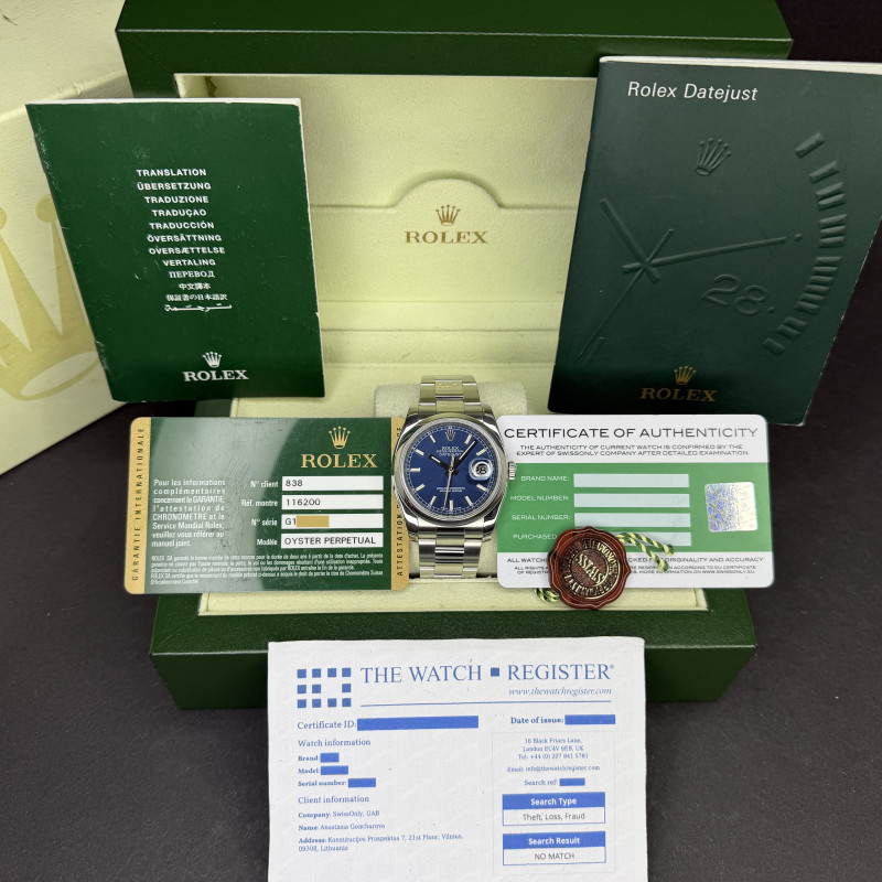 Rolex Datejust 36 Blue