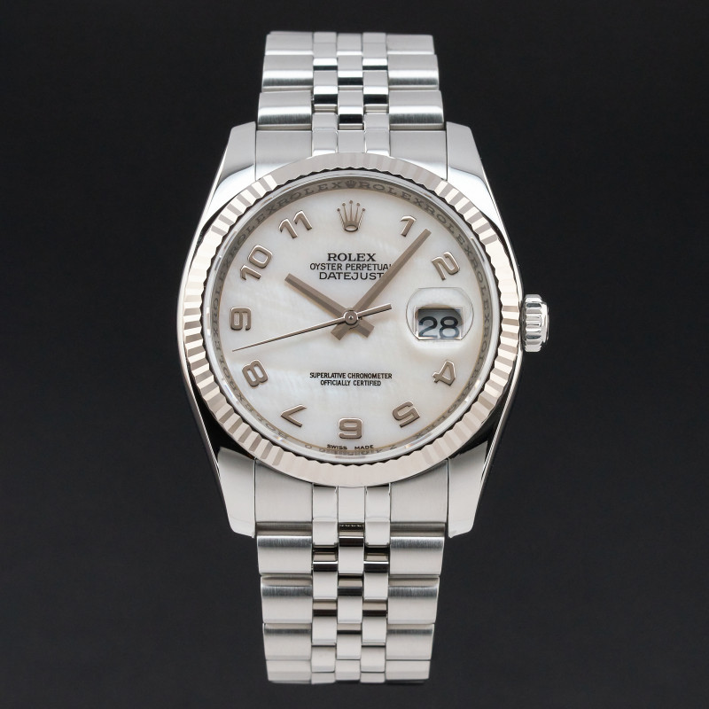 Rolex Datejust, 116234, 36mm, 2006, Steel, Silver MOP Arabic dial, Fullset, 1y warranty