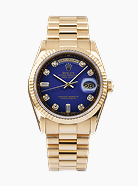 Rolex Day Date, 18338, 36mm, 1991, Yellow gold, Green Vignette Small Diamond dial, Fullset, 1y warranty