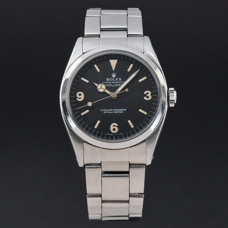 Rolex Explorer RARE, 5504, 36mm, 1959, Steel, Black Arabic dial, Box, 1y warranty